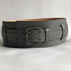 COPY - Grey Leather Corset Belt Wilfred Aritzia